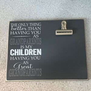 Black and White Grandparents Photo Clip Frame